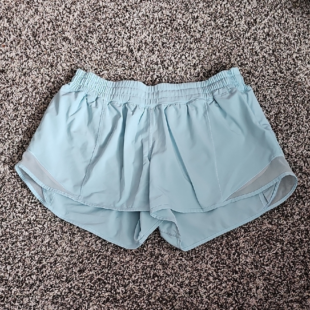 lululemon athletica Sky Blue Hotty Hot Shorts Size 10 Tall